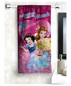Athom Trendz Disney Princess 100% Cotton Kids Bath Towel - Pink