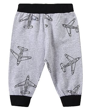 Kookie Kids Full Length Lounge Pant Plane Print - Grey