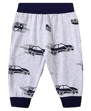 Kookie Kids Full Length Lounge Pant Car Print - Grey