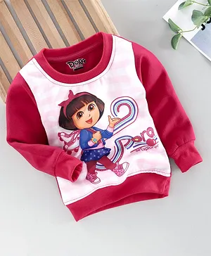 Eteenz Full Sleeves Sweatshirt Dora Print - Fuchsia