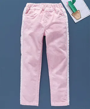 Babyhug Full Length Corduroy Pants - Pink