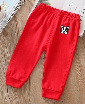 Kookie Kids Full Length Lounge Pant Dog Print - Red