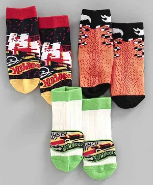 Bonjour Multi Design Ankle Length Socks Set of 3 Pairs - Multicolour