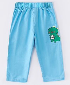 Kookie Kids Full Length Lounge Pants Dino Print - Blue