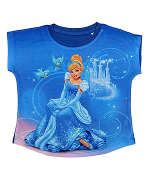 Disney By Crossroads Short Sleeves Disney Princess Graphic Print T-Shirt - Royal Blue