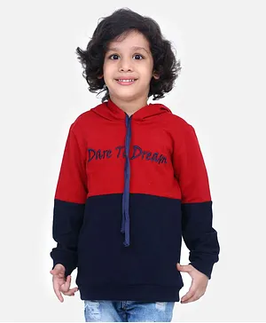 Lilpicks Couture Full Sleeves Dare To Dream Embroidery Hoodie - Maroon