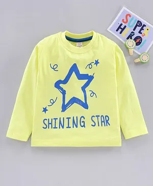Olio Kids Full Sleeves Tee Star Print - Yellow