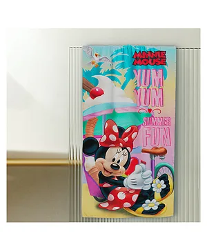 Sassoon Minnie Mouse Printed Cotton Kids Towel - Peach