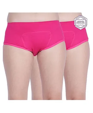 Adira Pack Of 2 Period Panties - Dark Pink