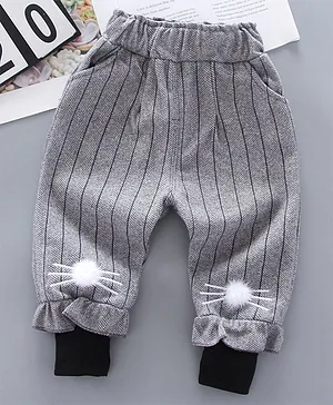Kookie Kids Full Length Striped Lounge Pant - Grey