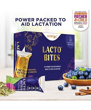 Nutrizoe Lactobites Lactation Bar Pack of 10 - 450 g