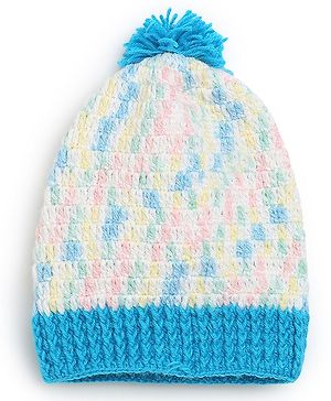 MayRa Knits Hand Knitted Crochet Cap - White