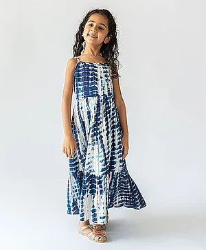 A Little Fable Sleeveless Printed Dress - Blue