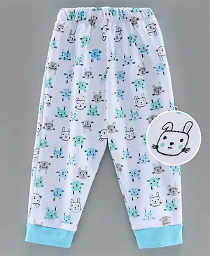 Child World Full Length Lounge Pant Bunny Print - Blue