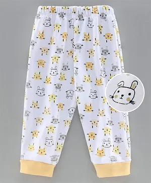 Child World Full Length Lounge Pant Bunny Print - Yellow