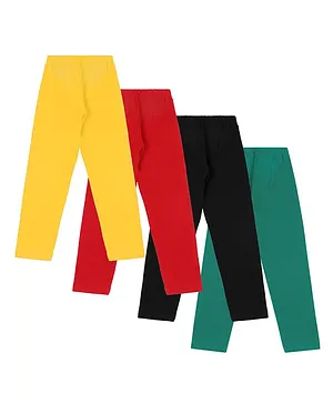 RAINE AND JAINE 4 Piece Solid Color Full Length  Legging Set - Multicolor
