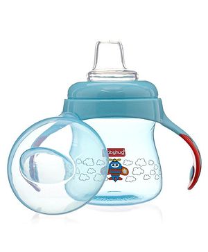 Babyhug Twin Handle Training Soft Spout Cup Blue - 150 ml Babyhug Twin Handle Training Soft Spout Cup Blue - 150 ml