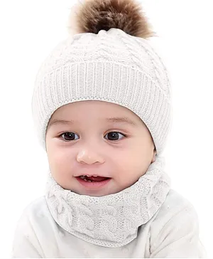 Woollen Cap & Sets, Girls, 12-18 Months, White - Caps, Gloves & Mittens  Online