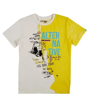GINI & JONY Short Sleeves Alternative Printed T-Shirt - Yellow