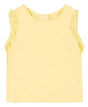 GJ BABY Sleeveless Solid Colour Top - Yellow