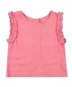 GJ BABY Sleeveless Solid Colour Top - Pink