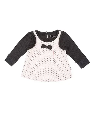 GJ BABY Full Heart Print A-Line Top - Pink