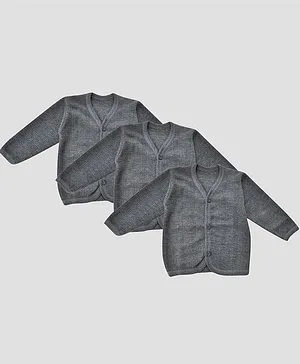 Chipbeys Full Sleeves Pack Of 3 Premium Thermal Wear Vests - Charcoal
