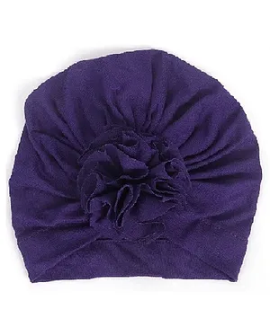 Syga Turban Flower Style Photography Cap Violet - Circumference 36 to 55 cm 