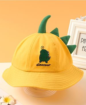 Babyhug Hat Dino Print Yellow - Cicumference 54 cm