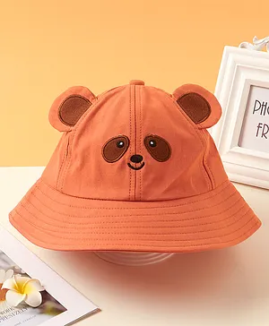 Babyhug Summer Hat 3D Ears Raccoon Design Orange - Circumference 55.5 cm