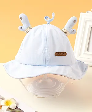 Babyhug Hat With Reindeer Ears Blue - Circumference 52 cm