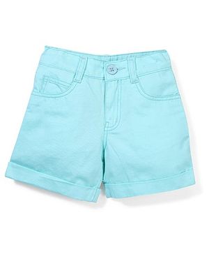 Babyhug Plain Shorts - Aqua