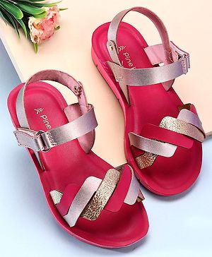 Pine Kids Sandals With Velcro Closure - Fuchsia