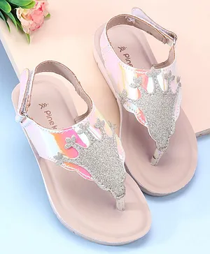 Pine Kids Sandals With Velcro Closure - Light Pink