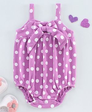 Babyhug Sleeveless 100% Cotton Onesie - Purple