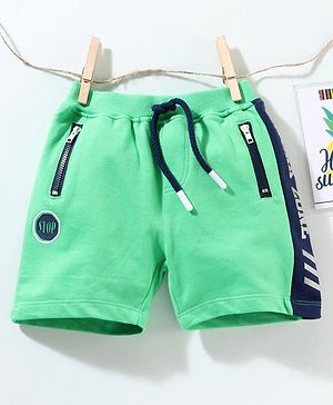 Babyhug Shorts with Drawstring - Green - 2-3Y Green