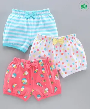 Babyoye Printed Shorts Pack Of 3 - Multicolor