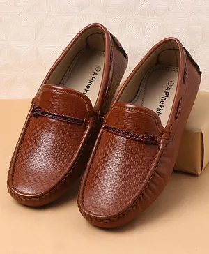 Cute Walk by Babyhug Slip On Party Wear Loafers - Khaki main image 1