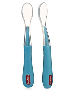 Babyhug Silicone Spoon Pack of 2 - Blue