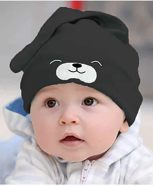 Syga Puppy Long Tailed Design Baby Cotton Cap Black - Diameter 17 cm