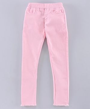 Pine Kids Full Length Over Dyed Jeggings - Pink