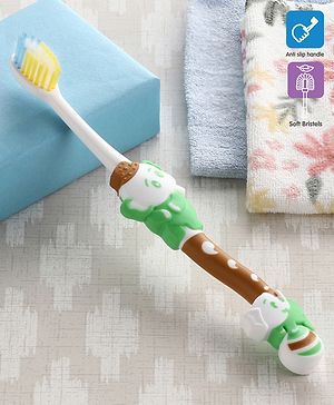 Babyhug Ultra Soft Bristles Elephant Design Toothbrush - Green
