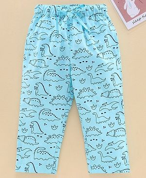 Babyhug Full Length Track Pant HD Dino Print - Blue - 6-9m Blue