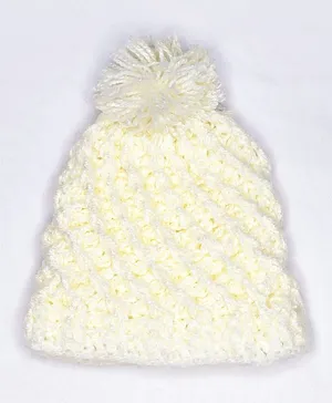 Knits & Knots Solid Color Snow Cap - Circumference 34cm - Cream