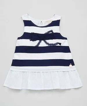 Angel & Rocket Yarn Dyed Sleeveless Striped Top - Blue