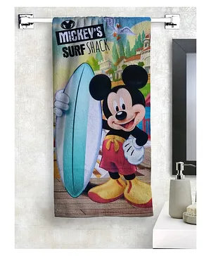 Athom Trendz Disney Mickey Mouse Bath Towel - Blue