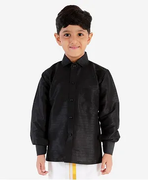 JBN Creation Full Sleeves Solid Shirt - Black