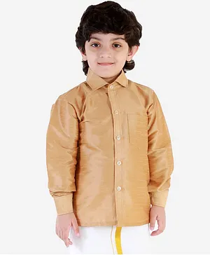 JBN Creation Full Sleeves Solid Shirt - Beige