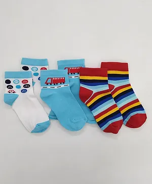 Spenta Socks Set of 3 Pairs Design - Mulitcolour