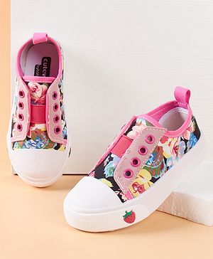 Cute Walk by Babyhug Casual Shoes Floral Print - Dark Pink